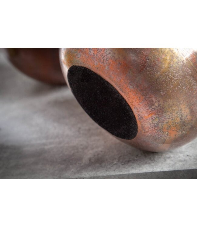 Invicta Interior Set van 2 bloempotten BLOEMEN L 15/20cm gevlamd metaal koper - 40906