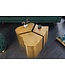 Invicta Interior Design set van 3 bijzettafels ORGANIC 80cm messing metalen boomstam salontafel handgemaakt - 42777
