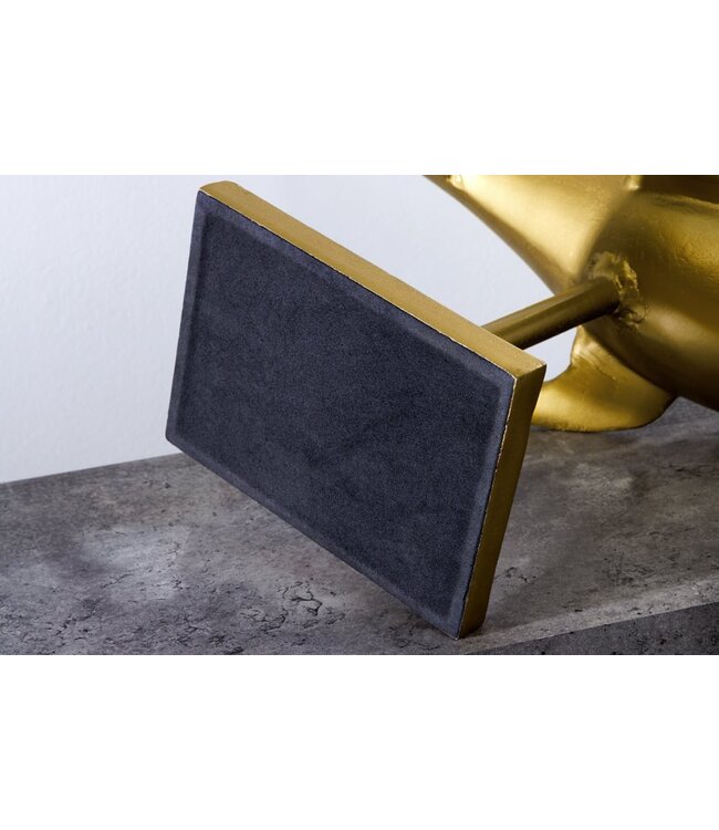 Invicta Interior Maritiem beeld HAI 68cm goud handgemaakt metalen design haai - 42988