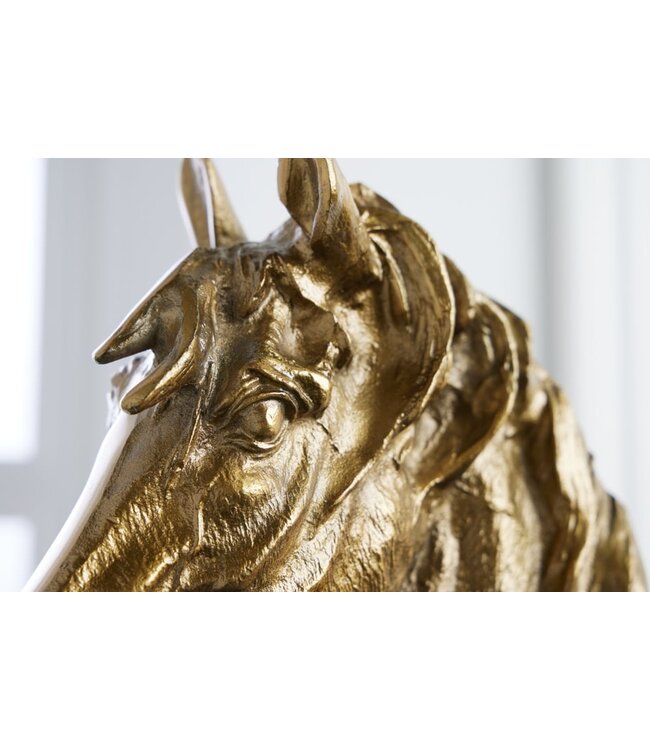 Invicta Interior Exclusieve buste paardenhoofd CABALLO 38cm messing handgemaakt aluminium sculptuur - 42989