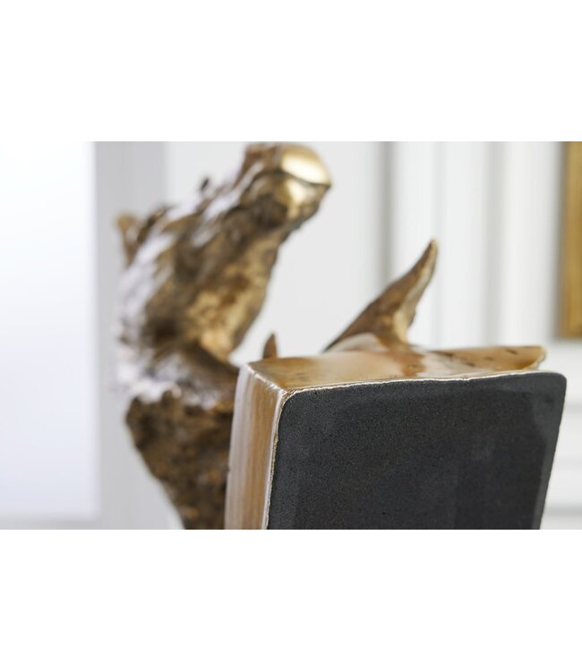 Invicta Interior Exclusieve buste paardenhoofd CABALLO 38cm messing handgemaakt aluminium sculptuur - 42989