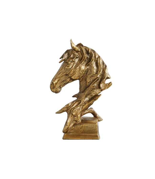 Invicta Interior Exclusieve buste paardenhoofd CABALLO 38cm messing handgemaakt aluminium sculptuur - 42989