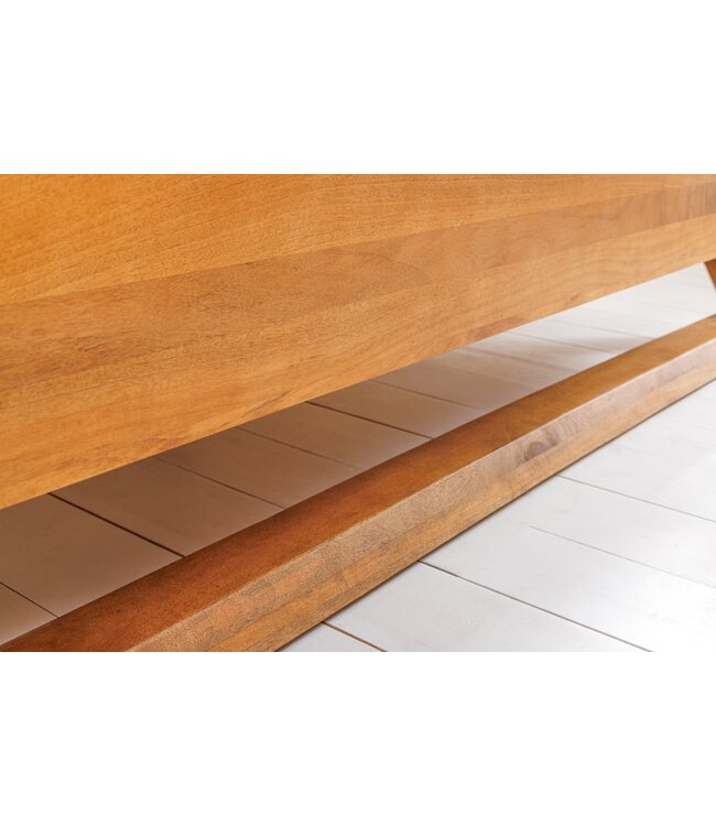 Invicta Interior Design bed SCORPION 180x200cm bruin mangohout 3D snijwerk massief houten tweepersoonsbed - 41191