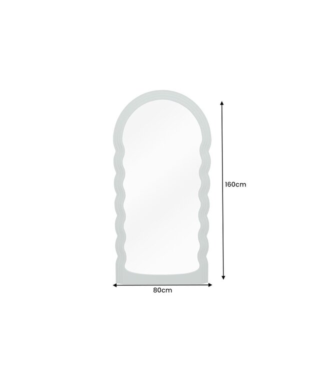 Invicta Interior Design wandspiegel WAVE 160cm saliegroen - 43157