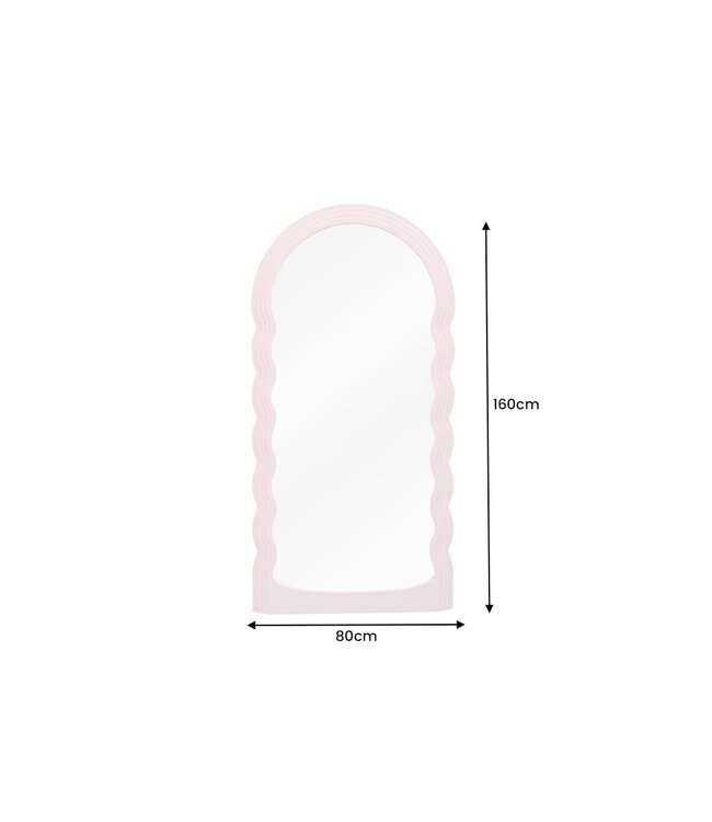 Invicta Interior Design wandspiegel WAVE 160cm roze - 43159