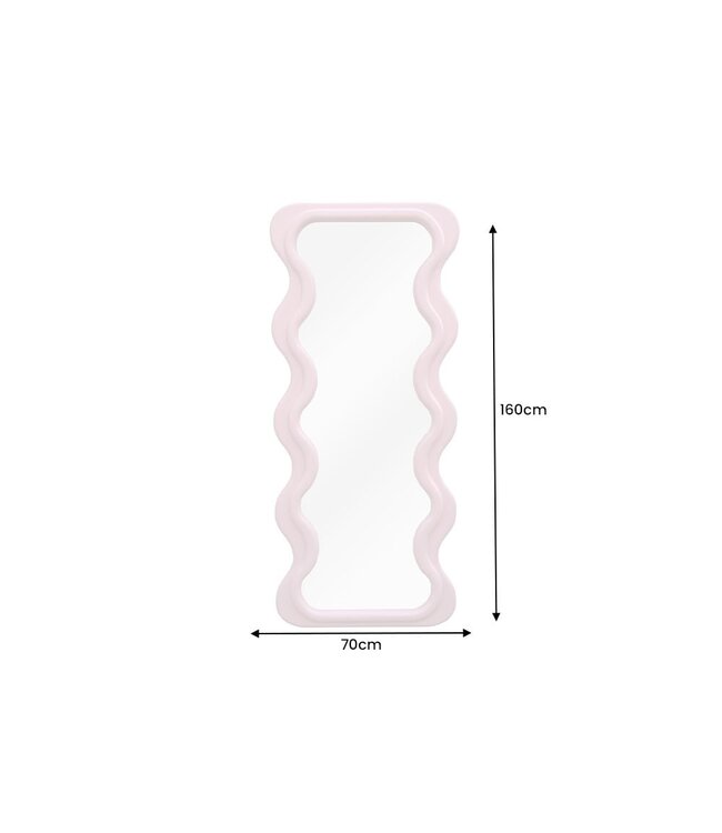 Invicta Interior Design wandspiegel CURVY 160cm roze - 43162