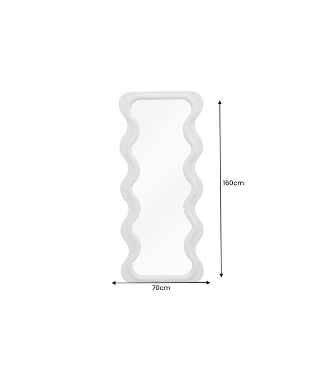 Invicta Interior Design wandspiegel CURVY 160cm grijs - 43161