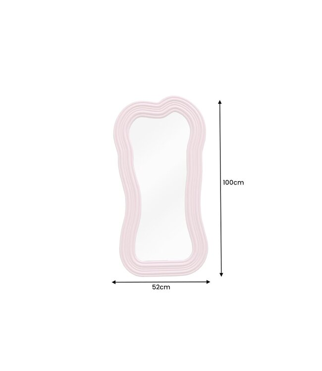 Invicta Interior Wandspiegel Alice II 100cm roze/ 43165