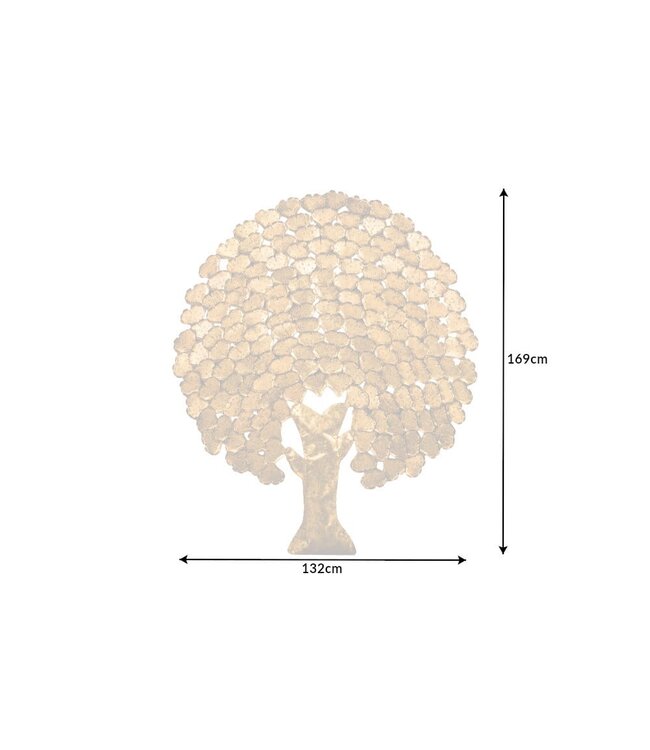 Invicta Interior Design Wanddeko TREE OF LIFE XXL 170cm goud Metall handgemaakte Ginkgo - 42782