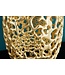 Invicta Interior Filigraan design vaas ABSTRACT BLAD goud 40cm handgemaakt - 43219
