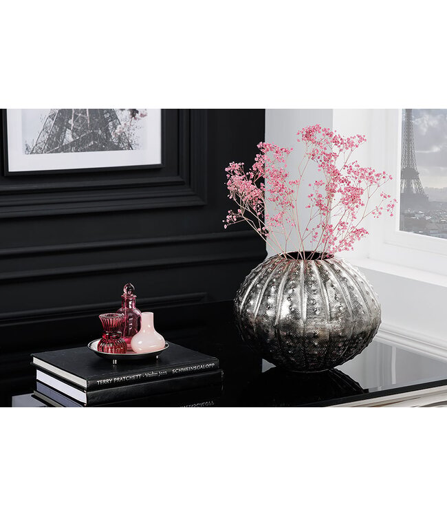 Invicta Interior Design siervaas ABSTRACT 30cm zilver handgemaakt gehamerd - 42248