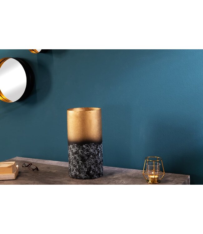 Invicta Interior Decoratieve vaas ABSTRACT 30cm goud metaalpatina handgemaakt - 42241