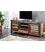 Invicta Interior Uniek TV-meubel JAKARTA 150cm kleurrijk gerecycled massief hout - 21740