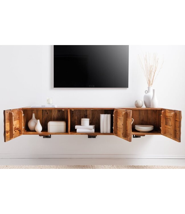 Invicta Interior Massief houten tv-meubel SCORPION 160cm bruine mango lowboard wandkast - 43238