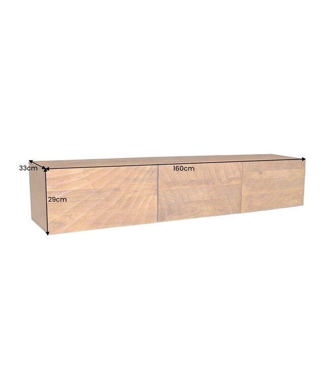 Invicta Interior Massief houten tv-meubel SCORPION 160cm bruine mango lowboard wandkast - 43238