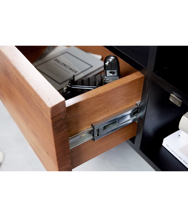 Invicta Interior Industrieel design tv-meubel ORGANIC ARTWORK 140 cm massief acaciahout ijzeren frame - 43305