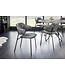 Invicta Interior Design stoel VOGUE grijs fluweel zwart metalen poten - 43151
