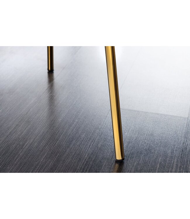 Invicta Interior Design stoel VOGUE wit Boucle gouden metalen poten - 43148