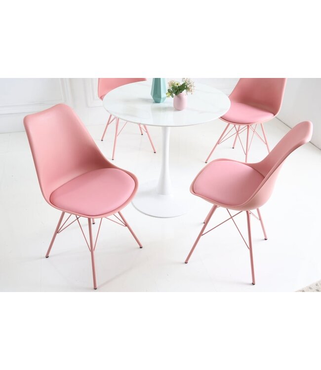 Invicta Interior Retro stoel SCANDINAVIA MEESTERSTUK roze - 42040