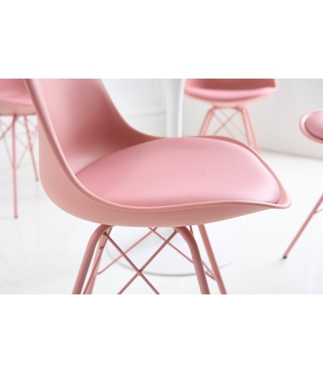 Invicta Interior Retro stoel SCANDINAVIA MEESTERSTUK roze - 42040