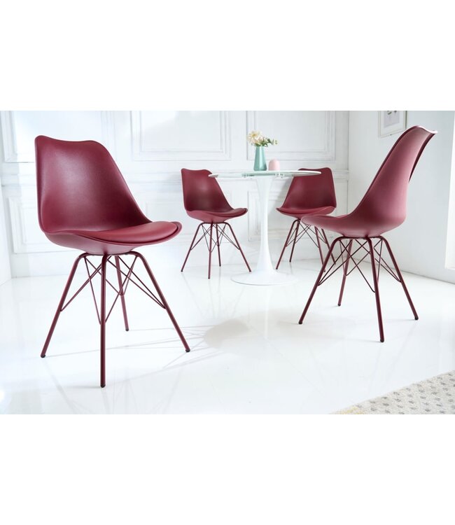 Invicta Interior Retro stoel SCANDINAVIA MEESTERSTUK rood - 42039