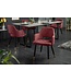 Invicta Interior Elegante stoel PARIS rood fluweel decoratief gewatteerd voetdoppen goud retro design met armleuningen - 42291