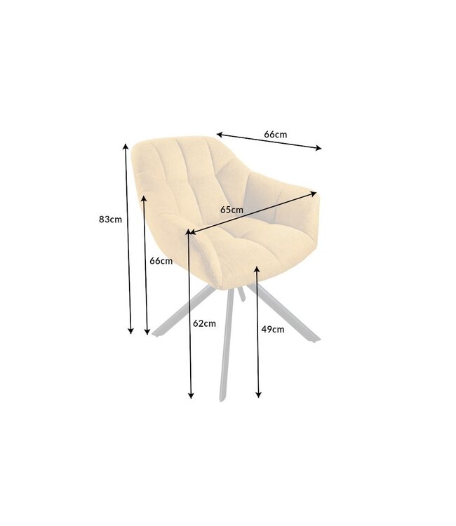 Invicta Interior Bureaustoel PAPILLON mosterdgeel fluweel zwart metalen poten armleuningen - 43197