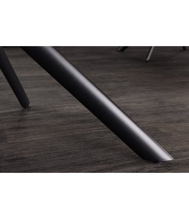 Invicta Interior Bureaustoel PAPILLON champagnebeige decoratief gewatteerd zwart metalen frame - 43110