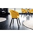 Invicta Interior Design stoel NORDIC STAR mosterdgeel structuurstof houten poten - 43424