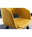 Invicta Interior Design stoel NORDIC STAR mosterdgeel structuurstof houten poten - 43424