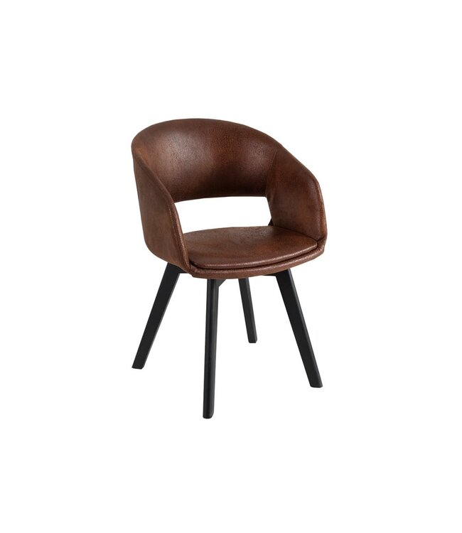 Invicta Interior Design stoel NORDIC STAR antiek bruin houten poten - 43422