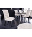 Invicta Interior Design stoel CASTLE beige zwart structuurmateriaal houten poten Chesterfield - 43215