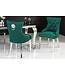 Invicta Interior Barokke stoel CASTLE DELUXE smaragdgroen fluwelen roestvrijstalen leeuwenkop - 43280