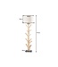 Invicta Interior Design vloerlamp TREE NATURE 180cm massief hout linnen kap handgemaakt - 43323