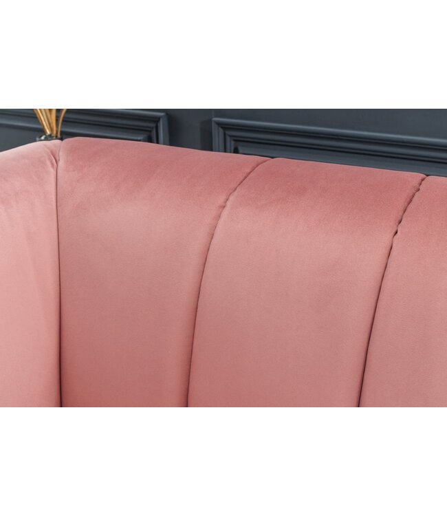 Invicta Interior Retro 3-zitsbank NOBLESSE 225cm oudroze fluwelen 3-zits met decoratieve quilting - 43264