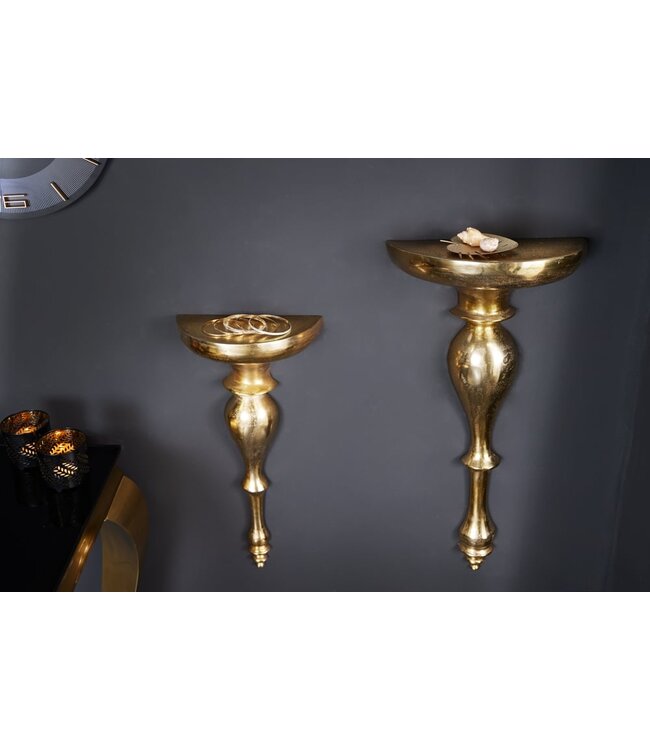 Invicta Interior Barokke wandconsole SCALA 80cm goud metalen wandplank handgemaakte wanddecoratie - 42265