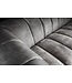 Invicta Interior Retro 3-zitsbank NOBLESSE 225cm grijs fluweel 3-zits met decoratieve quilting - 41248