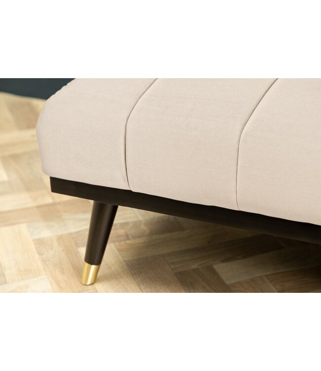 Invicta Interior Design slaapbank PETIT BEAUTE 180cm champagne fluweel 3-zits - 43522