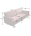 Invicta Interior Design slaapbank COUTURE 195cm champagne fluweel 3-zits bedfunctie - 43519