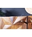 Invicta Interior Massieve barkast ALPINE 90cm Sheesham steenafwerking metaal mat goud - 43450
