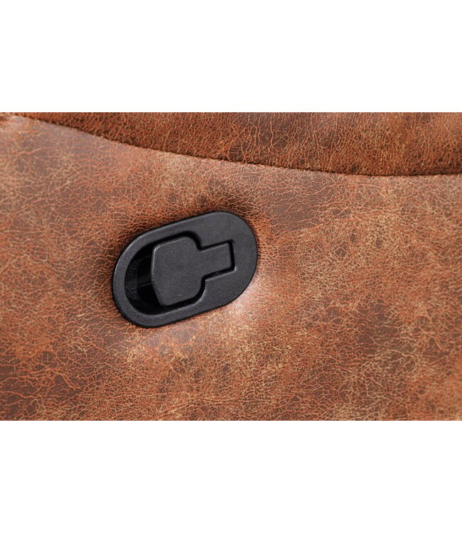 Invicta Interior Exclusieve 2-zits bioscoopstoel HOLLYWOOD antiek bruin met bekerhouder - 42811