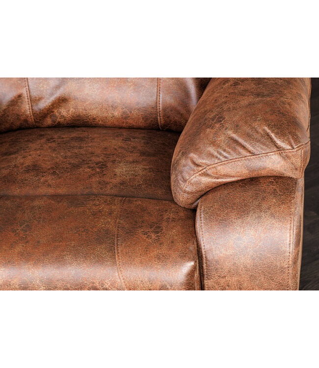 Invicta Interior Exclusieve 2-zits bioscoopstoel HOLLYWOOD antiek bruin met bekerhouder - 42811