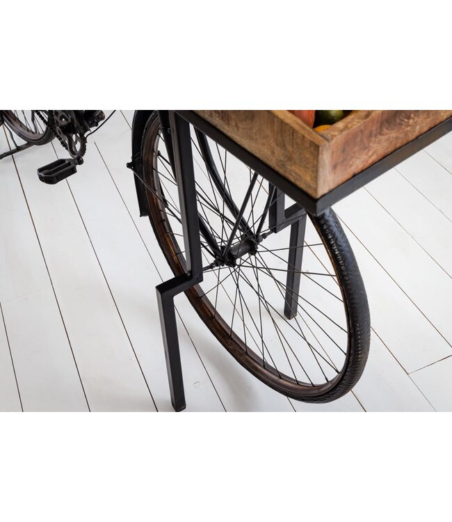 Invicta Interior Retro consoletafel BICYCLE 195cm mangohouten fietsbartafel upcycling - 42103