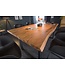 Invicta Interior Massief houten eettafel MAMMUT 180 cm wilde acaciaboom rand industrieel design 3,5 cm tafelblad - 43427