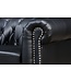 Invicta Interior Design fauteuil CHESTERFIELD 110cm matzwart knoopstiksel veerkern - 41448
