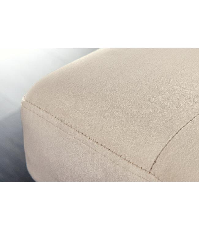 Invicta Interior Design bank BOUTIQUE 100cm champagne fluweel zwart metalen poten - 43320