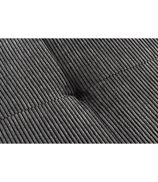 Invicta Interior Design bank BOUTIQUE 100cm donkergrijs koord zwart metalen poten - 43316