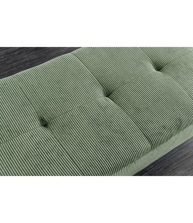 Invicta Interior Design bank BOUTIQUE 100cm groen koord zwart metalen poten - 43318