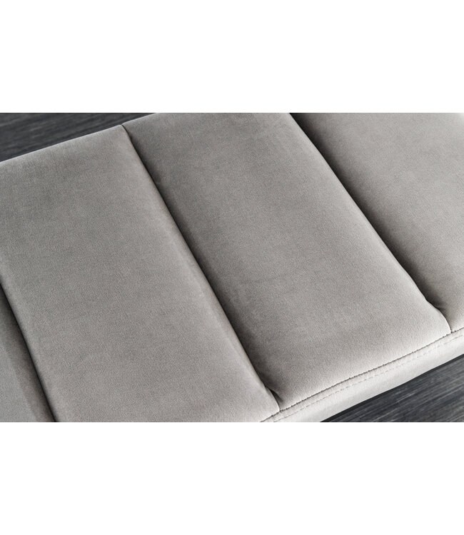 Invicta Interior Design bank PETIT BEAUTE 80cm grijs fluweel zwart frame - 43314