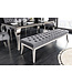 Invicta Interior Design bank CASTLE DELUXE 165cm grijs fluweel zilver roestvrijstalen leeuwenkop - 43212